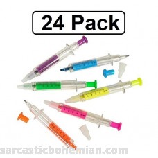 Syringe Highlighter Pen 24 Pack Assorted Neon Colors for Kids Fun Party Favors Gift Novelty School Prizes. B07D4M4FRF